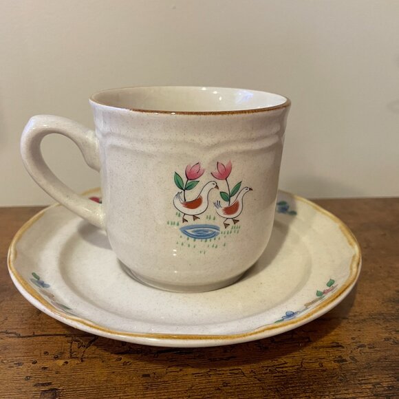 Vintage International Stoneware Japan coffee cup and plate - Picture 4 of 7